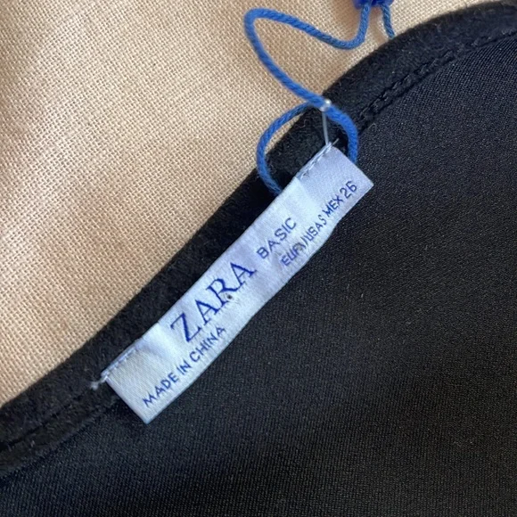 Zara faux suede tank top with lace size S - Picture 4 of 4